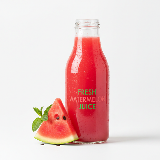 Watermelon Juice bottle with watermelon slice