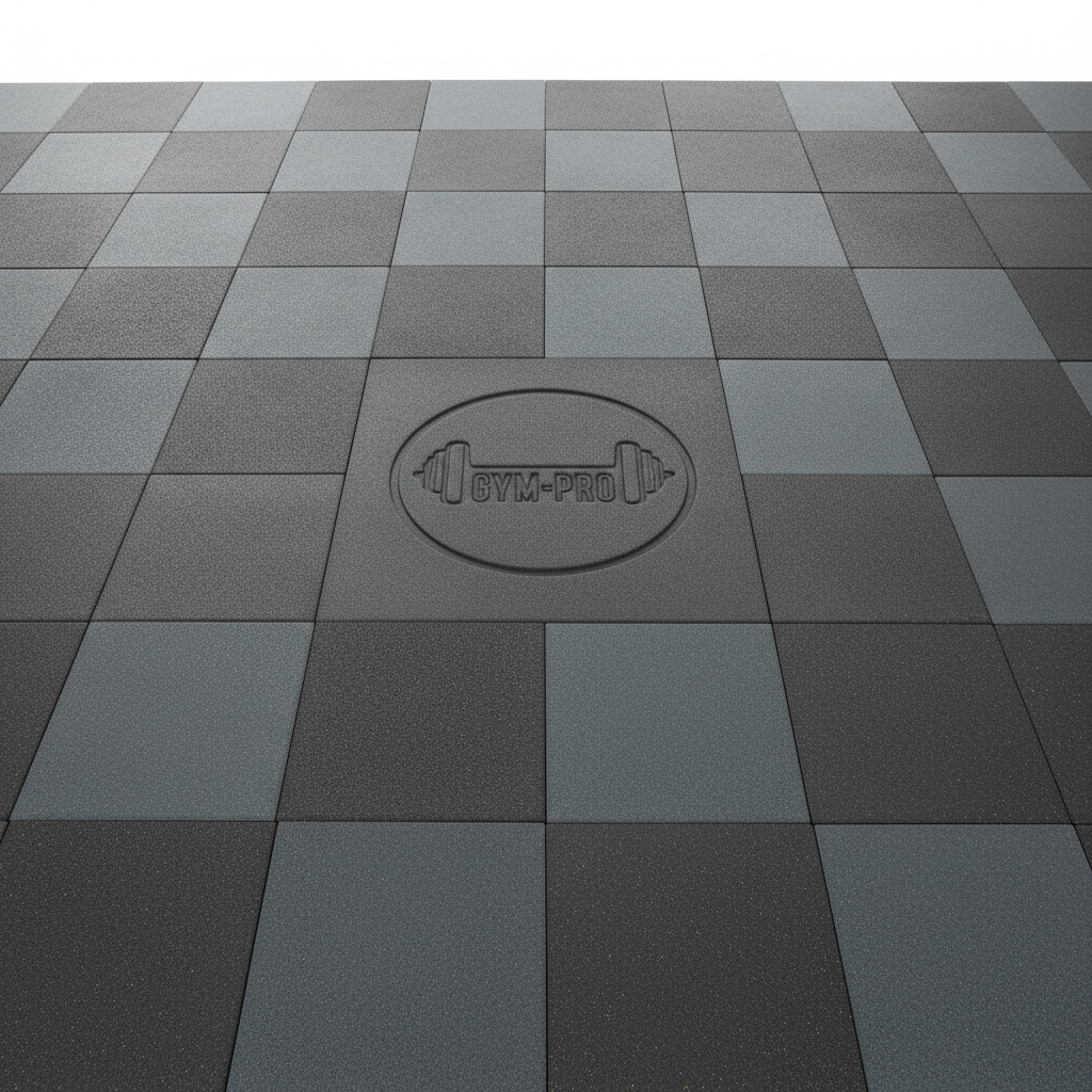 Rubber gym flooring tiles interlocking mat